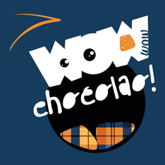 Logo of WOW Chocolao featuring playful design and vibrant colors, showcasing their delicious truffles.