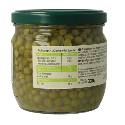 Primeal Doperwten extra fijn bio 330 Gram
