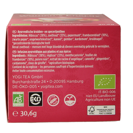 Yogi Tea Women's Energy Organic 17 Bags - €2.89 - eco-winkel.nl