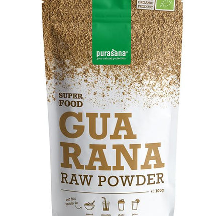 Purasana Guarana poeder vegan bio 100 Gram - €11.09 - eco-winkel.nl