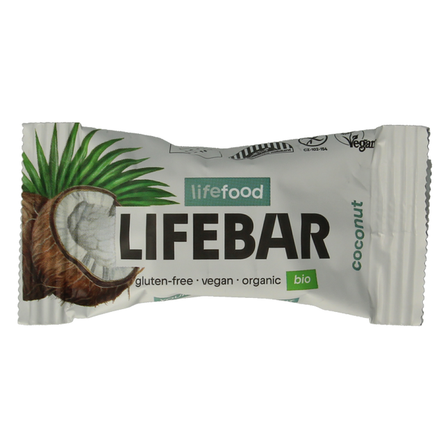 Lifefood Lifebar Coconut Mini Organic 25 Gram - €0.78 - eco-winkel.nl
