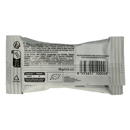 Lifefood Lifebar Coconut Mini Organic 25 Gram - €0.78 - eco-winkel.nl
