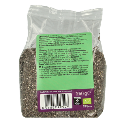 Your Organic Nature Chia Seeds Organic 250 Grams - €1.80 - eco-winkel.nl