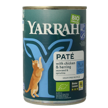 Yarrah Kat pate met vis bio 400 Gram