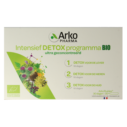 Arkofluids Bio detox 30 dagen kuur 30 Ampullen - €20.28 - eco-winkel.nl