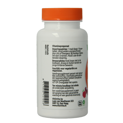VitOrtho Vitamine C 250mg met 25mg bioflavonoiden 60 Kauwtabletten
