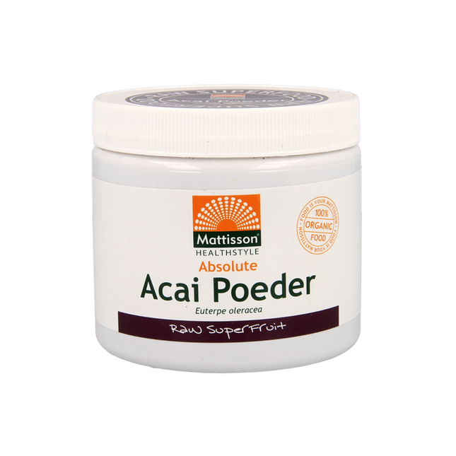 Mattisson Acai powder Euterpe oleracea organic bio 125 Gram - €16.26 - eco-winkel.nl