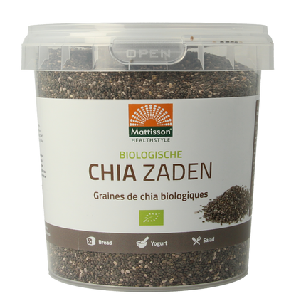 Mattisson Absolute chia seeds raw organic 500 grams - €6.59 - eco-winkel.nl