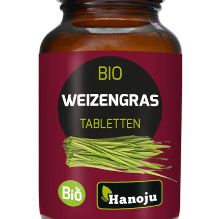 Hanoju Tarwegras glas flacon bio 600 Tabletten - €24.33 - eco-winkel.nl