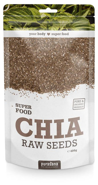 Purasana Chia seeds vegan organic 400 grams - €7.93 - eco-winkel.nl