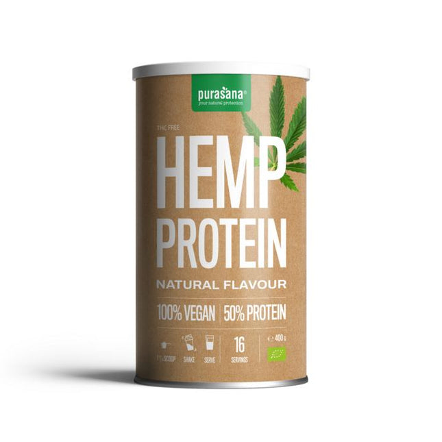 Purasana Protein Hemp Vegan Organic 400 Grams - €16.45 - eco-winkel.nl