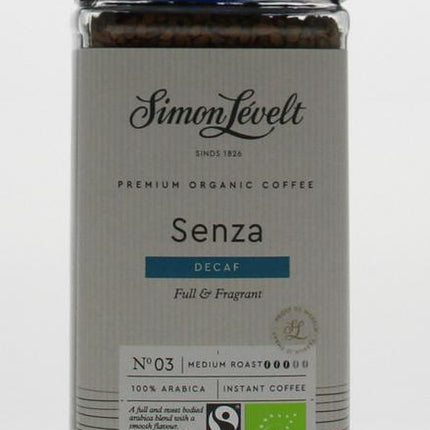 Simon Levelt Cafe organico senza decaf instant bio 100 Gram