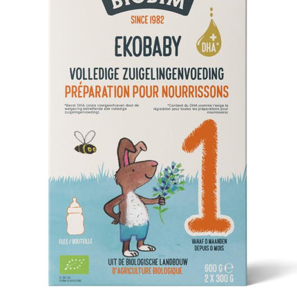 Biobim Ekobaby 1 volledige zuigelingenvoeding 0+ mnd bio 600 Gram