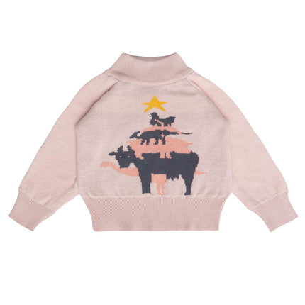 Baby Kersttrui in Roze