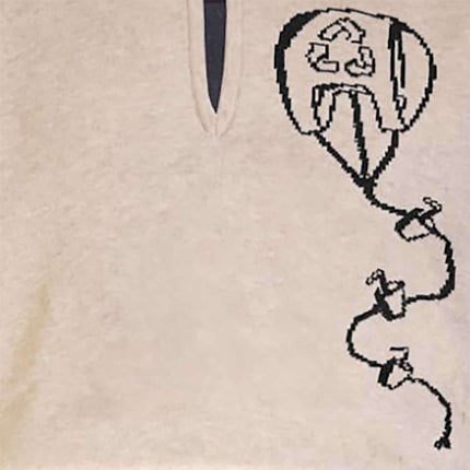 Beige Sweater with Kite for Kids