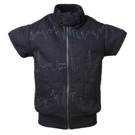 Padded Vest with Skyline Embroidery - €45.95 - eco-winkel.nl