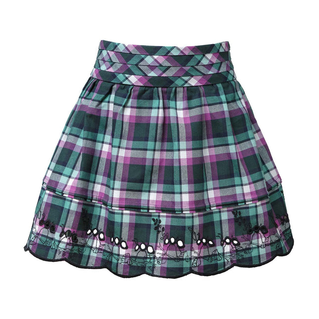 Tartan Mini Skirt with Pleated Belt - €50.95 - eco-winkel.nl