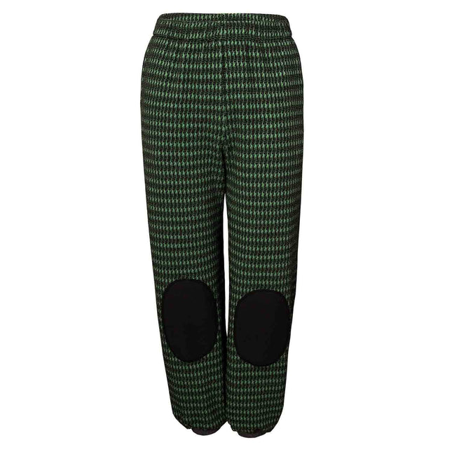 Black and Green pied de poule Kids Pants with Knee Patches - €137.95 - eco-winkel.nl