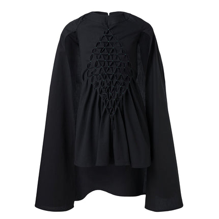 Black Cape Gown with Hand Smock - €500.95 - eco-winkel.nl