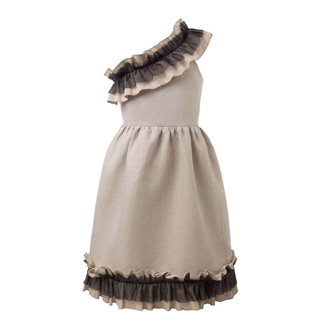 World Exclusive Limited Edition Linen Dress with Lotus Silk Details - €875.95 - eco-winkel.nl