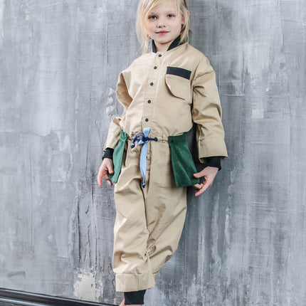 Beige Cotton Kids Overall - €45.95 - eco-winkel.nl