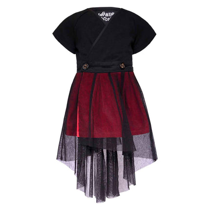 Baby Black Dress with Red Underskirt and Tulle - €80.95 - eco-winkel.nl