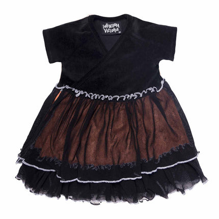 Baby Girl Velvet Dress in Black with Tulle - €150.95 - eco-winkel.nl