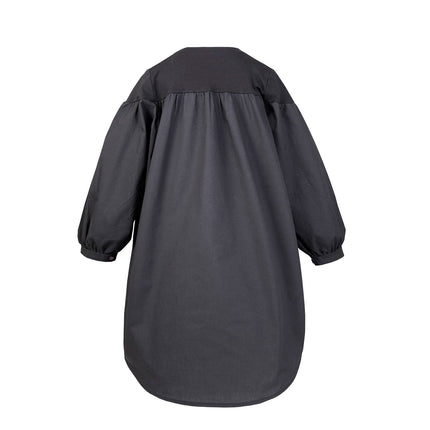Girls Cotton Black Shirt Dress - €180.95 - eco-winkel.nl