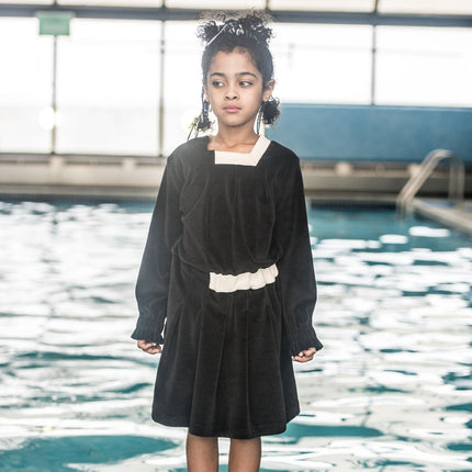 Black Velvet Dress for Girls - €120.95 - eco-winkel.nl