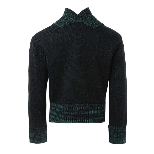Knitted Black and Green Sweater - €100.95 - eco-winkel.nl