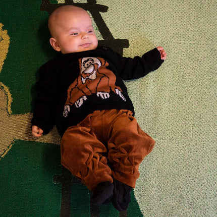 Copper Velvet Baby Pants with Hand Smock - €200.95 - eco-winkel.nl