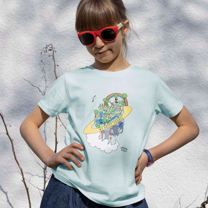 Earth Day T Shirt for Kids in Mint Green - €35.95 - eco-winkel.nl