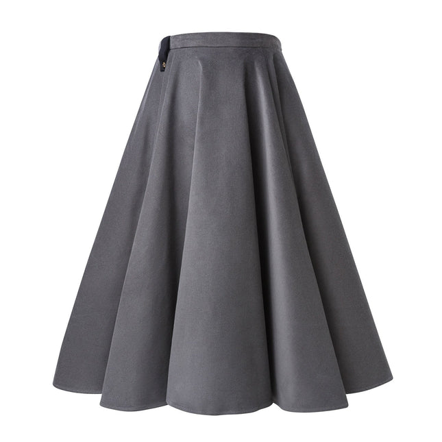 Grey Corduroy Full Circle Skirt - €200.95 - eco-winkel.nl