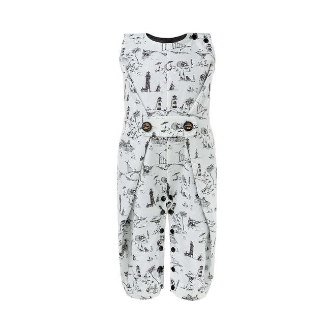 Pleated Baby Jumpsuit with Vintage Print - €50.95 - eco-winkel.nl