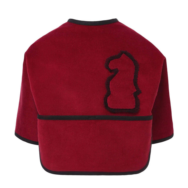 Red Corduroy Bib with Sleeves - €40.95 - eco-winkel.nl