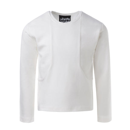 White Longsleeve with Blend Textiles - €30.95 - eco-winkel.nl