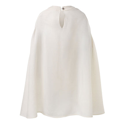 White Smock Dress for Girls with Vegan Cashmere Cape - €375.95 - eco-winkel.nl