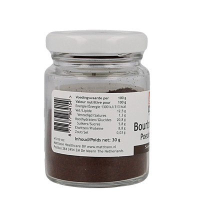 Mattisson Bourbon vanille poeder bio 30 Gram