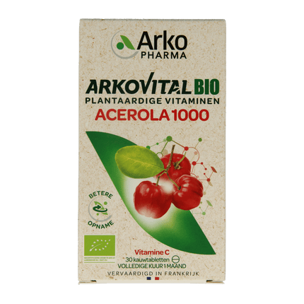 Arkovital Acerola 1000 bio 30 Kauwtabletten - €11.02 - eco-winkel.nl
