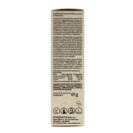 Arkovital Acerola 1000 bio 30 Kauwtabletten - €11.02 - eco-winkel.nl