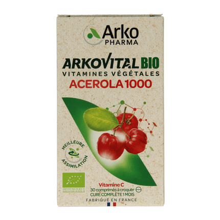 Arkovital Acerola 1000 bio 30 Kauwtabletten - €11.02 - eco-winkel.nl