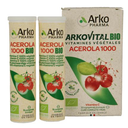 Arkovital Acerola 1000 bio 30 Kauwtabletten - €11.02 - eco-winkel.nl
