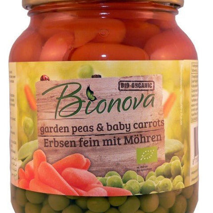 Bionova Peas with Carrots Organic 350 Grams - €2.68 - eco-winkel.nl