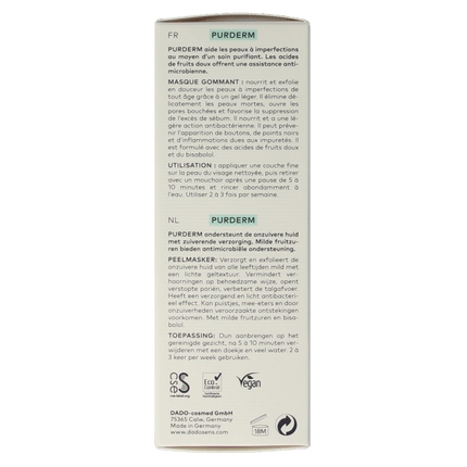 Dado Sens Purderm cleansing mask bio 50 Milliliter - €14.21 - eco-winkel.nl