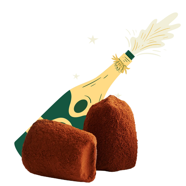 Champagne Chocolate Truffles - Bulk - €8.95 - eco-winkel.nl